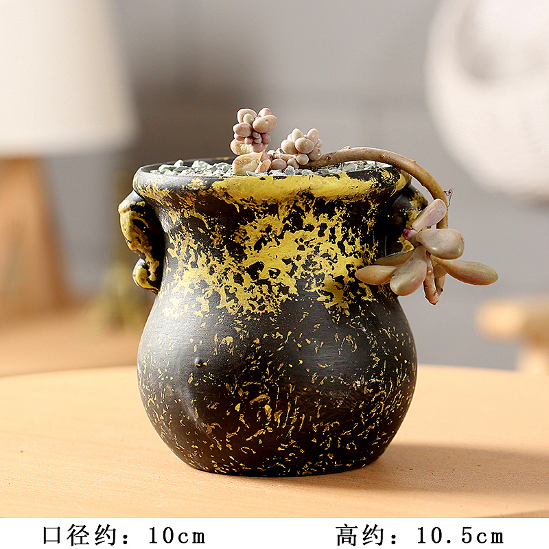 End little flowerpot breathable large zhuang zi, fleshy individuality creative interior of large diameter coarse pottery special offer a clearance package mail