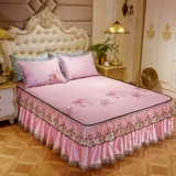 Шелковый коврик, комплект, покрывало для домашнего использования, можно стирать, 3 предмета, 1.5м