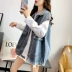 Lưới màu đỏ thủy triều mùa hè dụng cụ denim áo vest phụ nữ lỏng lẻo Áo khoác vest hàn quốc áo ghi lê nhỏ áo vest khoác ngoài - Áo vest Áo vest