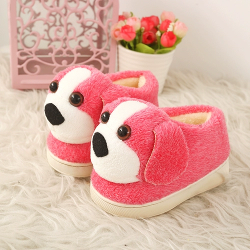 Зимние мультяшные тапочки, детская утепленная обувь для мальчиков, 1 лет