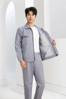 Серый весенне-осенний полосатый топ с длинными рукавами