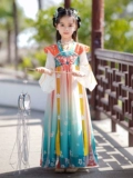 Ханфу девочка лето древнее стиль супер бессмертное платье с тан