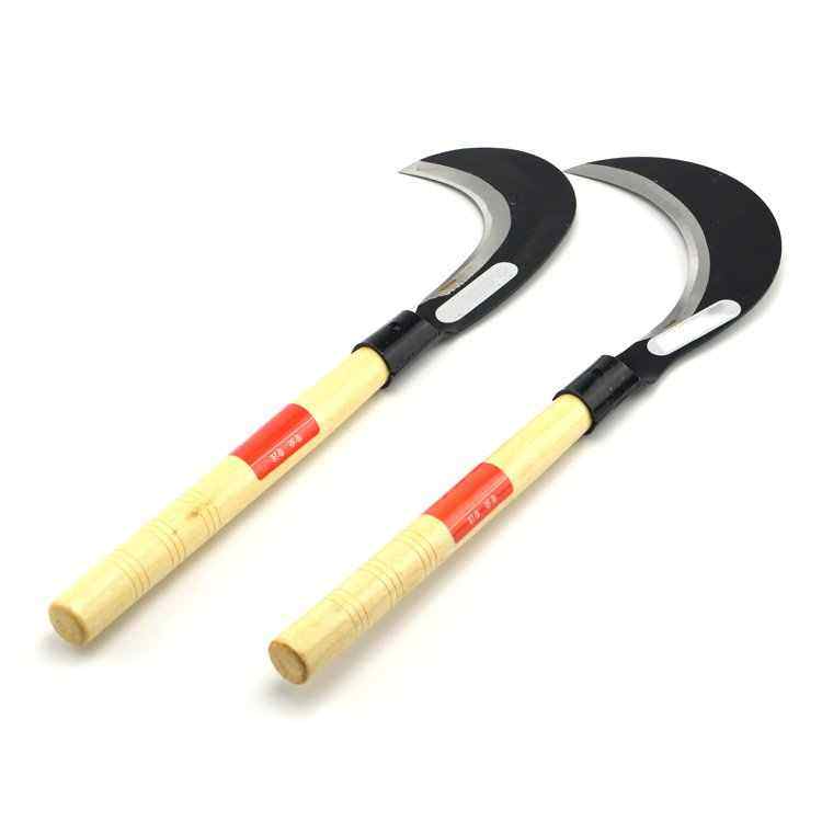 New agricultural weeding tool manganese steel sickle cutting grass knife farming with corn harvesting mowing long handle large sickle wood
