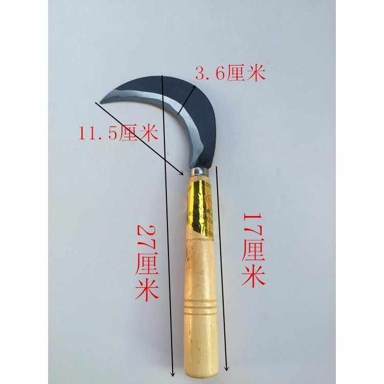 New small sickle machete hoe stainless steel outdoor with serrated mower tea leaf knife agricultural weeding wood handle