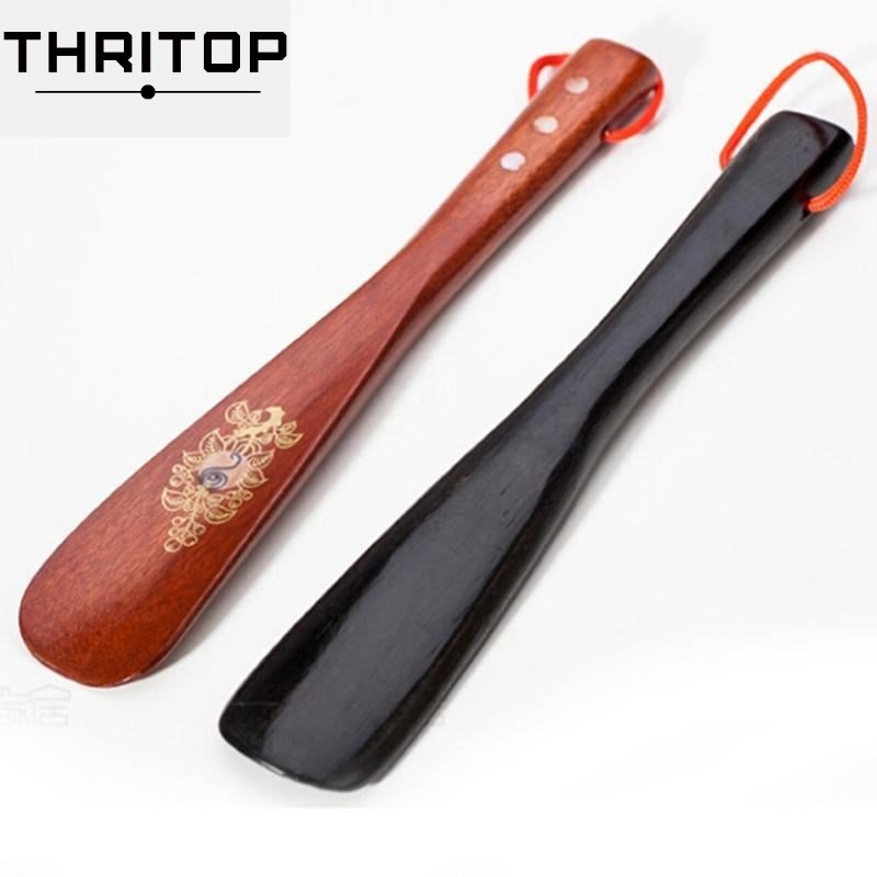 1PCS Wooden Shoe Horn Shoe Durable Handle Shoehorn Accessori