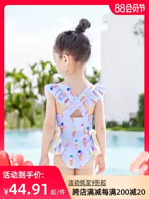 Little golden fish children's swimsuit summer girl girl princess one-piece child baby quick-drying net red cute baby new