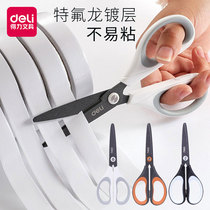 Right-hand Teflon Anti-Stick Anti Rust Scissors Hand Cut paper Poo Plated Titanium Office Stainless Steel Beauty Work No Tip Safety Large Number Mid Size Scissors Home Kitchen Tailor Cut Cut