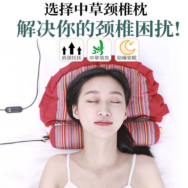 Cervical vertebra pillow sleep special cassia seed buckwheat skin heating cervical vertebra help sleep cervical pillow cylindrical pillow neck hard