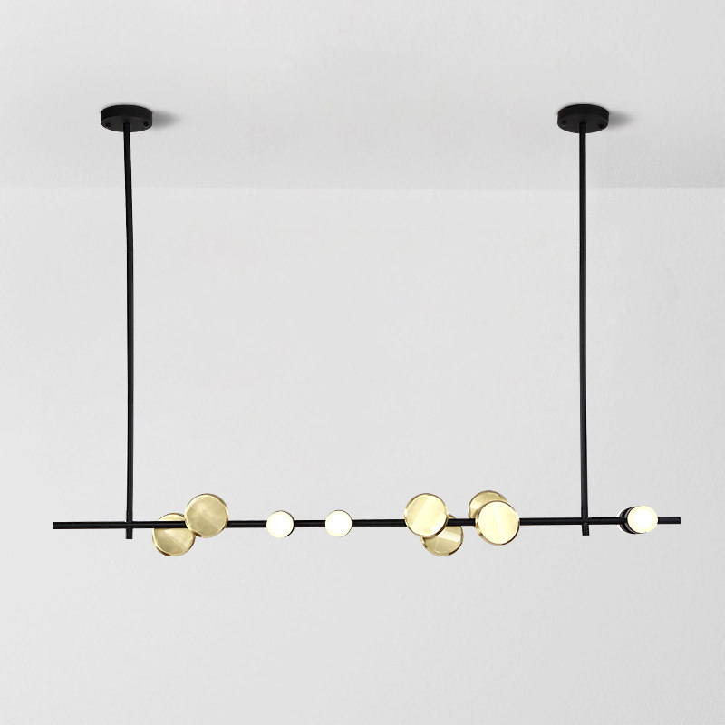 Nordic luxury minimalist dining room bar chandelier designer model room hotel counter LED decorative chandelier