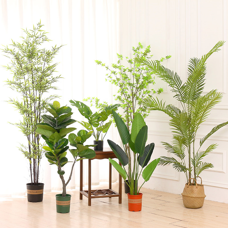 Large Nordic simulation plant landing traveler banana bird of paradise bonsai interior decoration fake potted green plant ornament tree