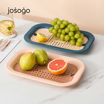 Household color drain fruit plate living room coffee table fruit bowl fruit bowl filter basket water basket simple creative fruit washing artifact