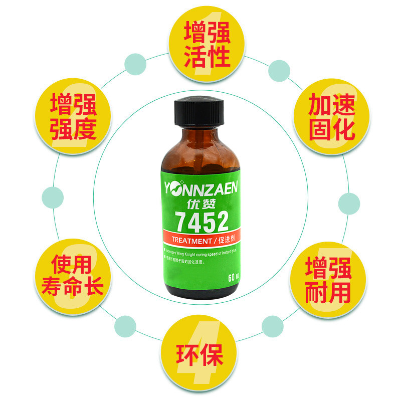 7452 Accelerator 502 Speeder 401 Quick-Drying Adhesive Instant Adhesive Quick-Curing Agent Drying Agent Speed-Up Agent Powerful Whitening-Reducing Metal Plastic Surface Treatment Agent Transparent Liquid Accelerator