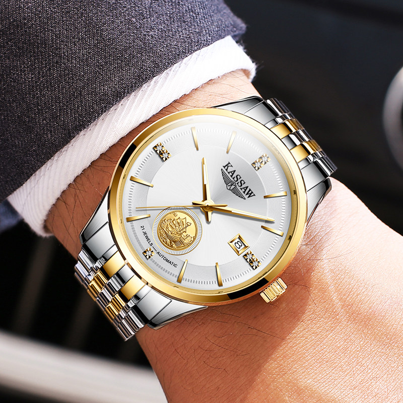 The ten brand 999 foot gold watch of men's mechanical watch series