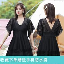 Micro Fat Girl Swimsuit Net Red Wind Fairy slim cover Belly Meat Conservative New Bubble Spa Swimming Pool Dedicated Students