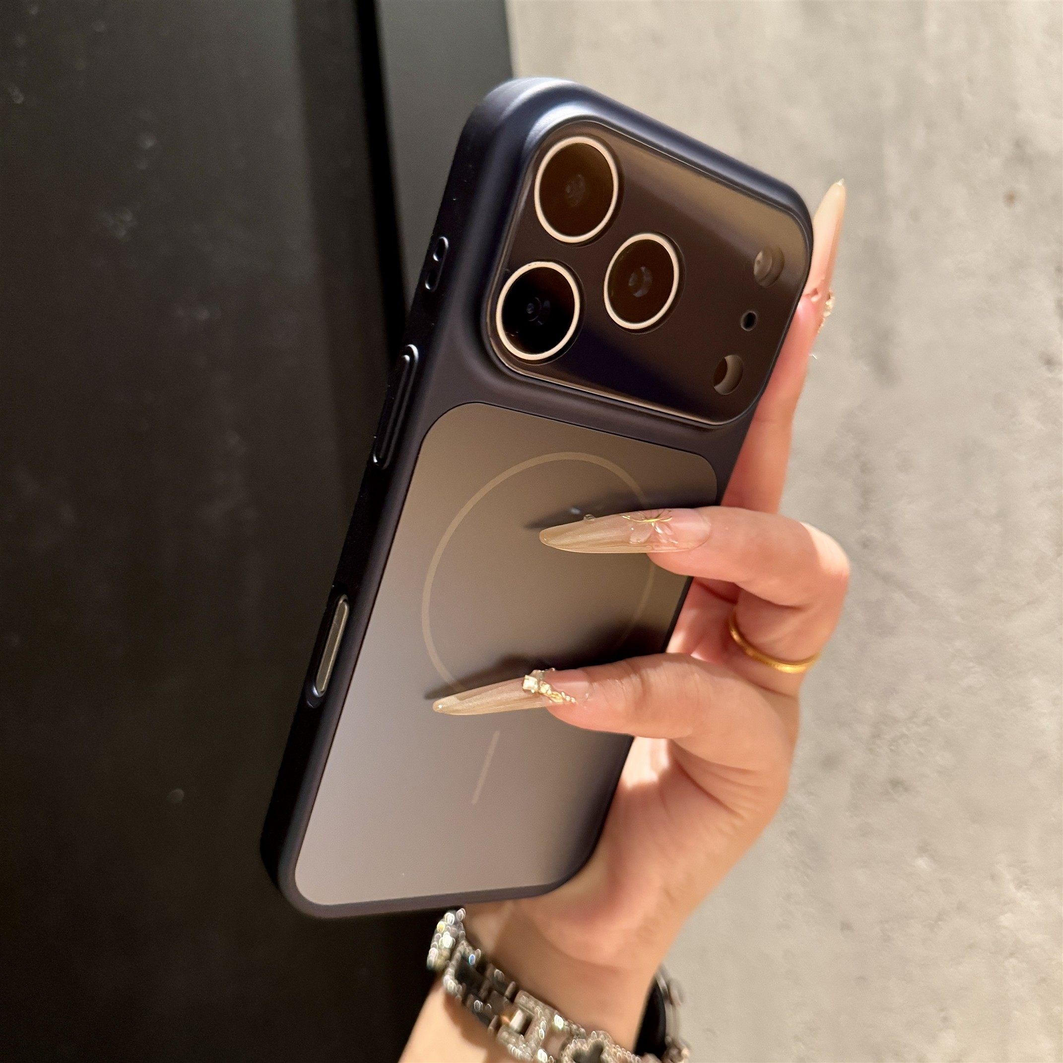 [New Frosted Glass]Suitable for iPhone 17 Pro Max Case, Apple 16 Pro Max High-End Feel, 15 Pro/14 Magnetic Charging, 13 Pro Max Full Coverage, Anti-Drop, Ultra-Thin, Instantly Transforms into 17