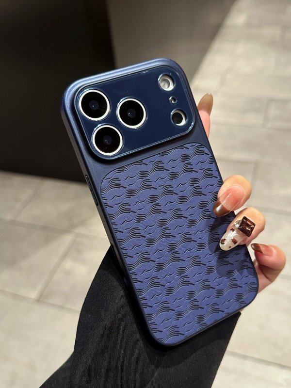 New Creative Embossed Leather Phone Case for iPhone 17 Pro Max, Apple 16, Full Coverage, Simple and Stylish, High Aesthetic Value, Compatible with iPhone 15, Original for Men and Women, 14 Dirt-Resistant, 13 Drop-Proof, Fingerprint-Resistant