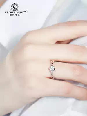 Sterling silver ring sterling silver proposal diamond ring wedding ring with selected zirconium diamond to send girlfriend birthday gift to girlfriend