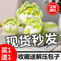  Genuine vegetable elf cabbage dog doll doll Gong Juncai dog plush toy doll girl sleeping pillow