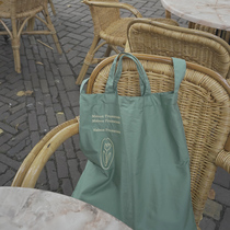 Maison Promenade independent design Tulip embroidery shoulder shopping bag green thin shoulder bag