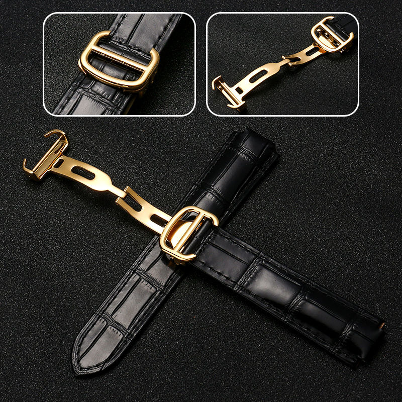 Replacement Cartier Ballon Bleu Watch Strap, Genuine Leather Bamboo Buckle Strap, Cartier Tank Accessories, Unisex Watch Band Replacement Cartier Ballon Bleu Watch Strap, Genuine Leather Bamboo Buckle Strap, Cartier Tank Accessories, Unisex Watch Band