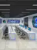 Zhilei monitoring station dispatching station Luxury modern sense of science and technology command station console Double triple security monitoring room center console Paint custom computer workbench Command center console