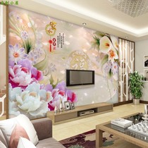 3D imitation jade carving Chinese style home and bamboo and wood fiber TV background integrated wall panel quick loading and wall panel decoration with buckle plate