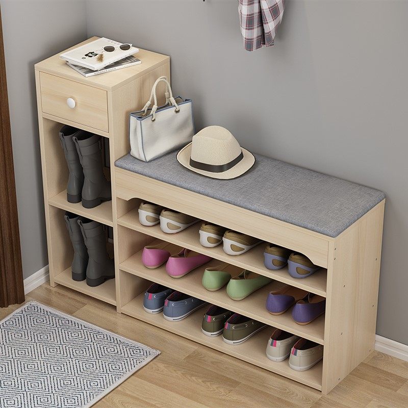 Wire Transfer Shoes and stool Shoes Cabinet Bench integrated Home doorway Soft bag cushions Small stools Multi-level shoe shelves In-house wear