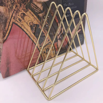 CD rack desktop disc rack album display rack vinyl record storage rack minimalist electroplated iron LP display rack