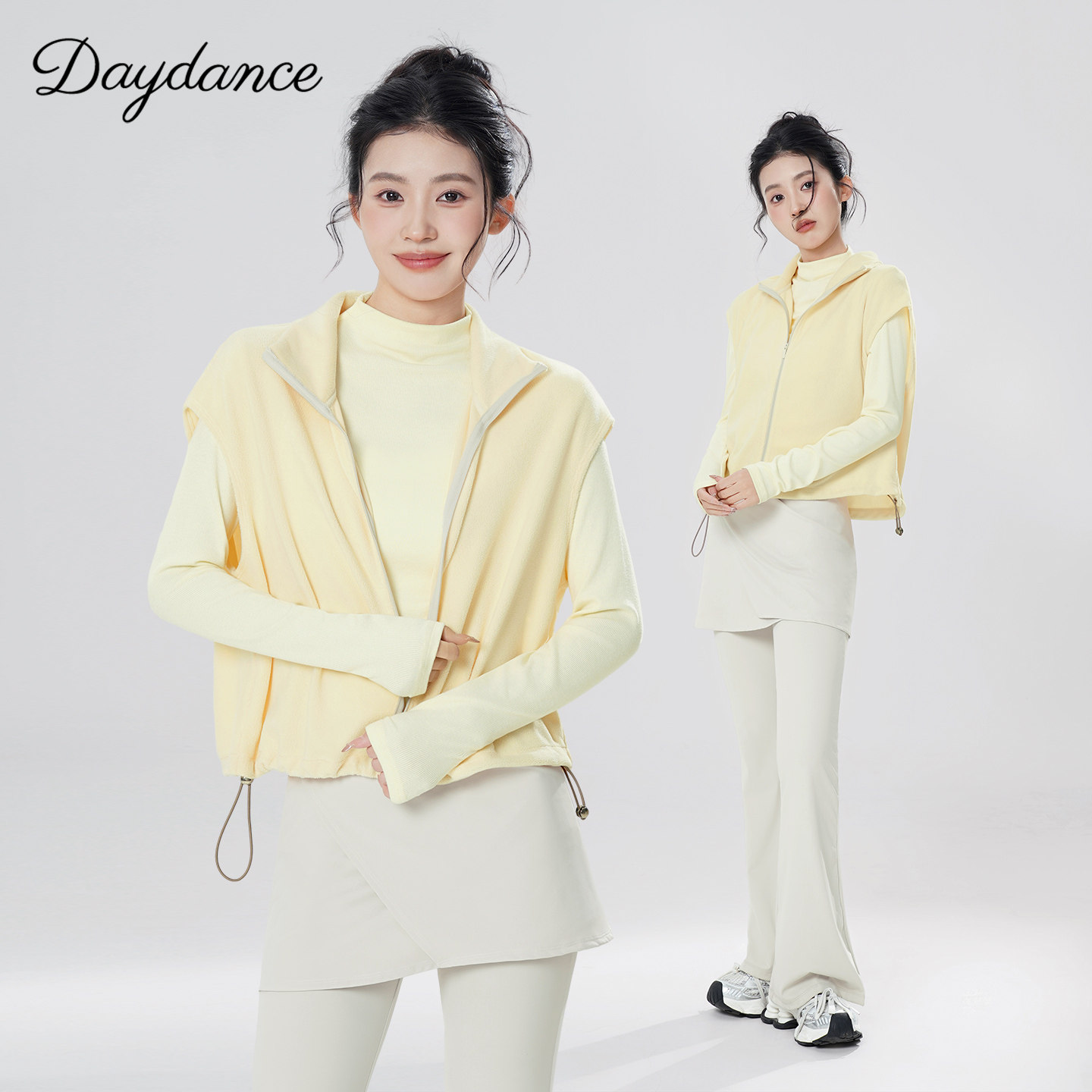 Dancewear Thin Fleece Warm Vest Ballet Practice Clothes Top Jacket Adult Women's Autumn New Style Dance Cardigan
