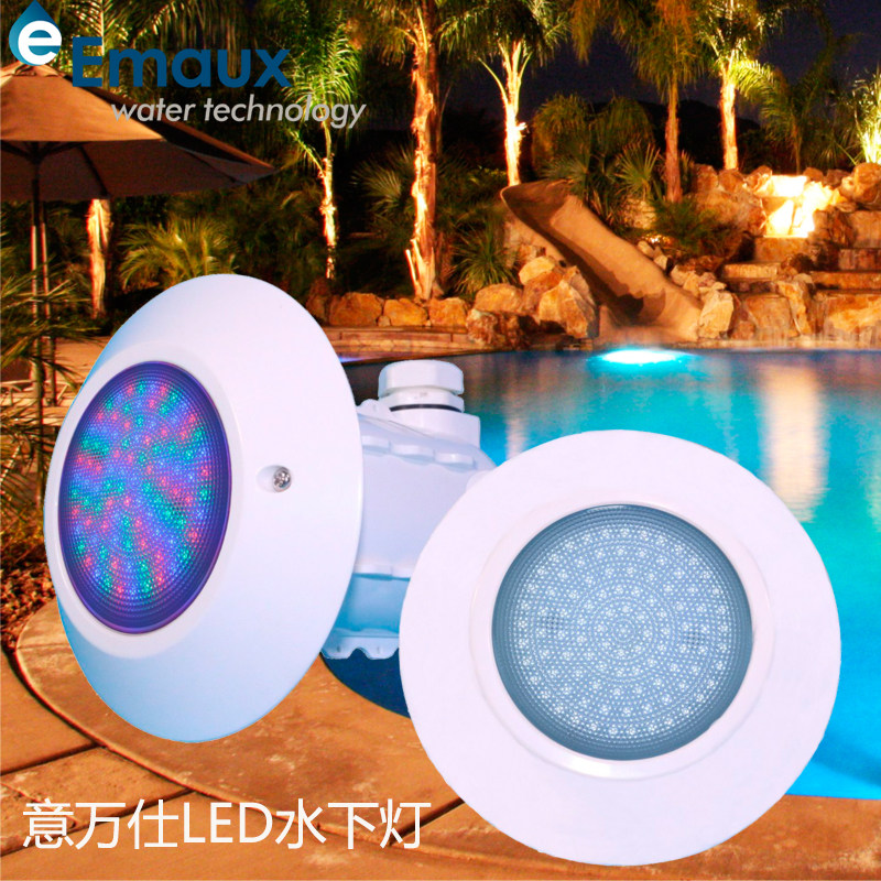Swimming pool underwater light bathing pool hydrotherapy pool waterscape floodlight LED Seven color discoloration wall-mounted waterproof pool light