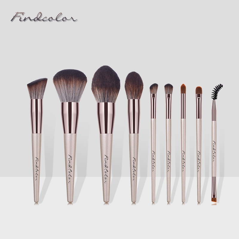 findcolor9 化妆刷套装支香槟金色套装美容工具眼影散粉刷子