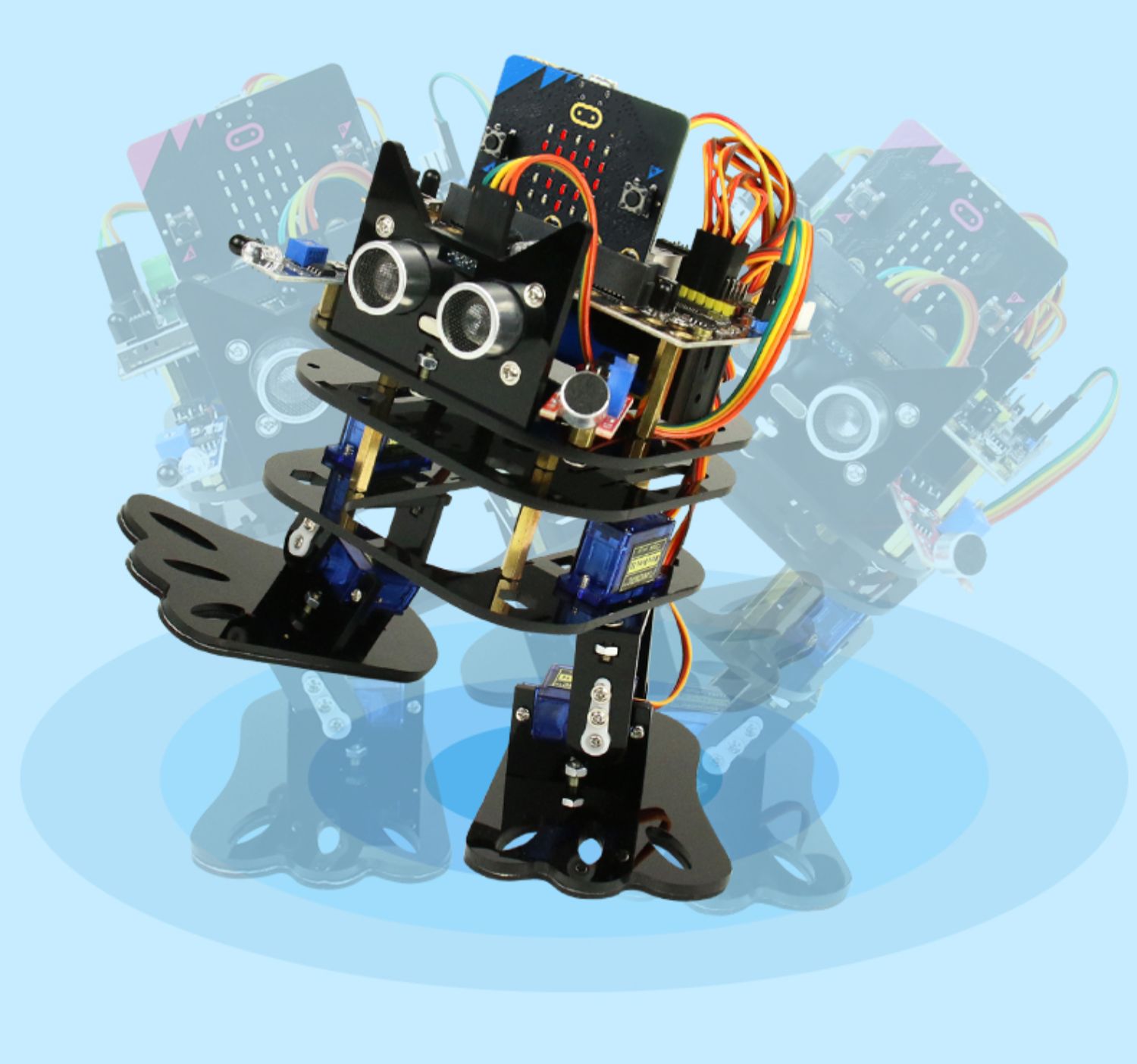 microbit开发板扩展板双足机器人舞蹈步行 STEAM创客中小学教育