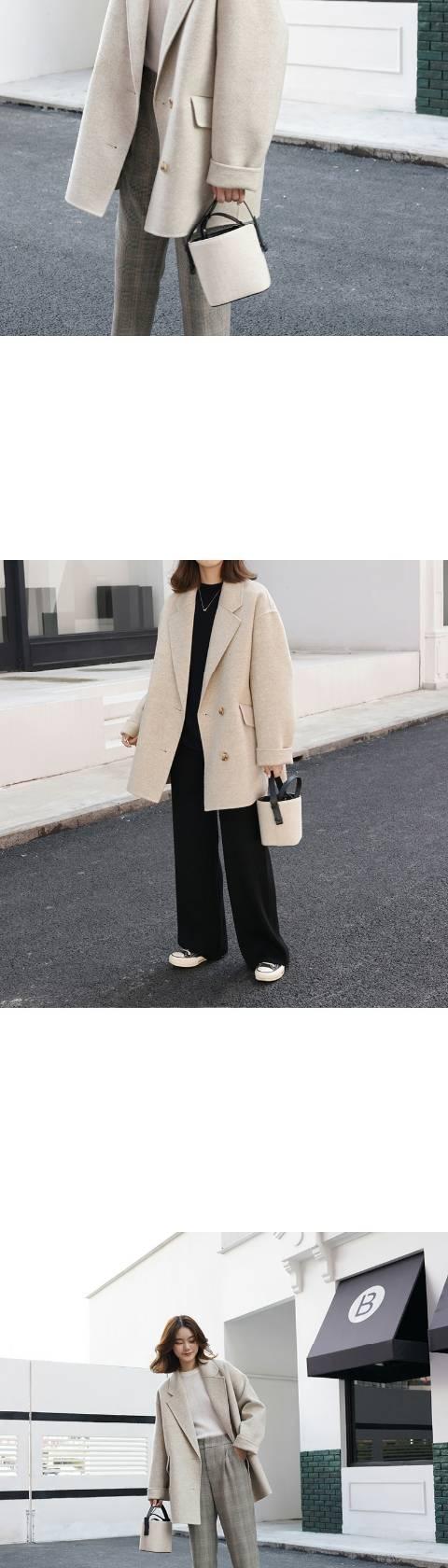 Áo khoác len nữ nhỏ mùa đông ngắn kiểu Hepburn 2019 thời trang mới Áo len dài giữa - Trung bình và dài Coat