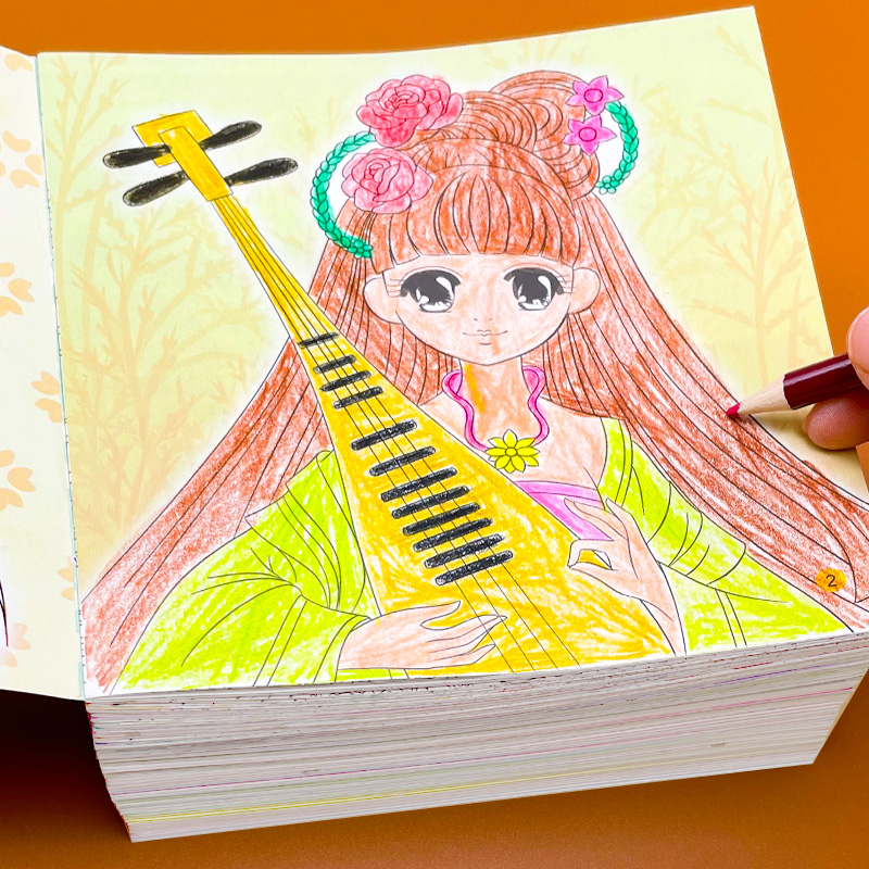 Princess painted with paint book Diy fill color drawing picture book suit little girl child nursery school baby 2-3-6 years 100 change of color show fine art graffiti introductory self-learning zero foundation girl