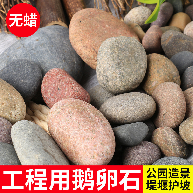 Natural Pebbles for Park Flowerbed Surrounds, Extra-Large Pebbles, River Stones, Large Raw Stones for Riverbank Slope Protection