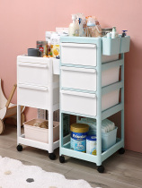 Baby products storage rack baby Storage Cart mother and baby bed multi-layer wheeled mobile floor drawer cabinet