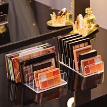 Eye shadow disc storage box powder drawer partition grid transparent plastic desktop makeup blush cosmetics shelf