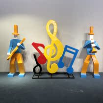 Abstract music figure sculpture Geometric block surface Modern minimalist art ornaments Shopping mall hotel lobby decoration Mei Chen