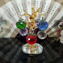 Crystal Apple rich money tree high-end wedding gifts living room TV wine cabinet decorations home furnishings