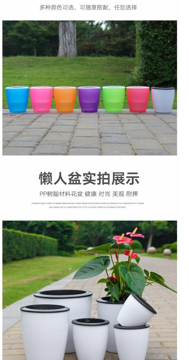 Thickening lazy automatic suction pot water ridging from other plastic imitation ceramic flower pot resin potted flower pot