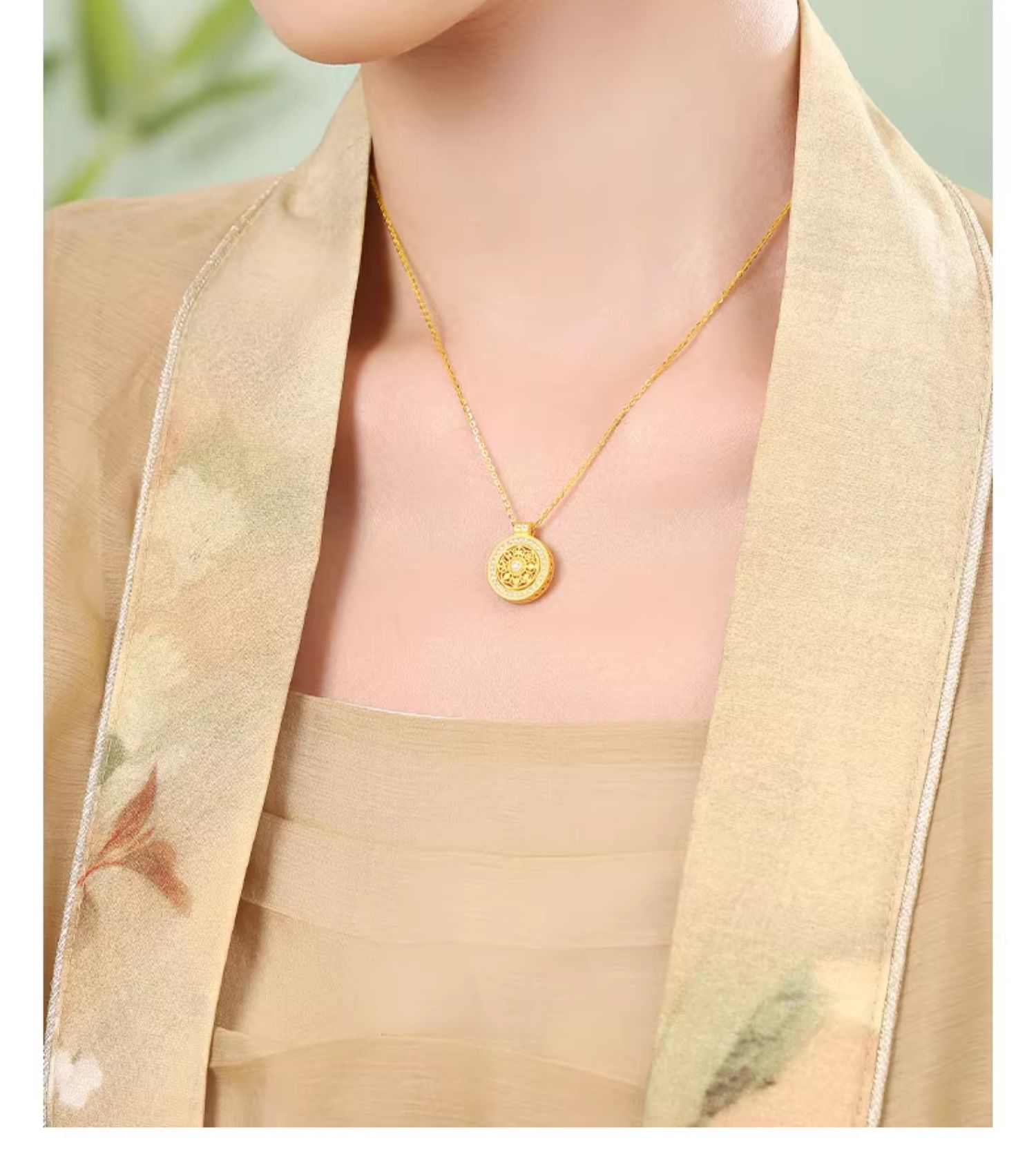 周大生 S925银 八宝罗盘项链 多重优惠折后￥161.55包邮 淘金币抵扣4.49元