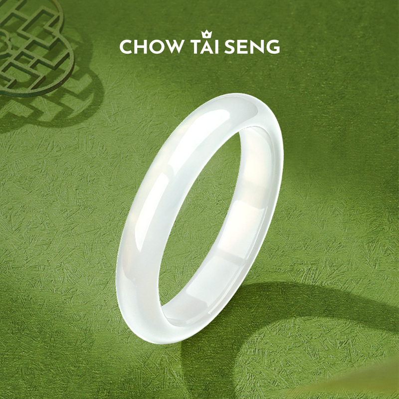 Zhou Dasheng White Moonlight Chalcedony Bracelet for Women, New Chinese Style, National Style Peace Bracelet, High-End Birthday Gift for Girlfriend