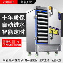 Qinmist Commercial Fully Automatic Electric Steam Box Gas Steam Rice Cabinet Smart Steamed Rice Cart Rice Seafood Bun Steamed Buns Whole Pan