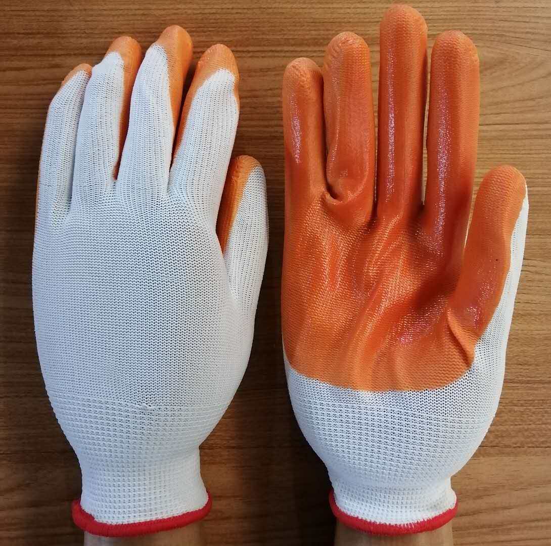 Asahi Nitrile Infusion Gloves with Elastic Abrasion Resistant White Sauce Orange Glue 120 Pairs Offer 720 Pairs Per Pack