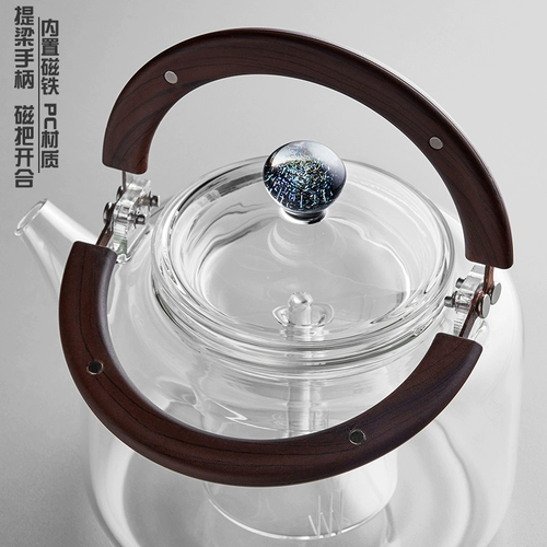 Стеклянный вместительный и большой заварочный чайник для домашнего использования, увеличенная толщина