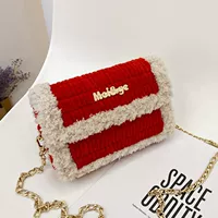 Ледяные полоски красный + бежевый (почтовый материал)