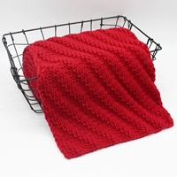 Темно -красный дозировка шарфа+инструмент+кожаная метка+видеоурок