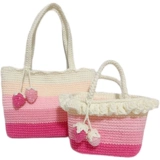 Оригинальная клубника ручной работы, крючок для вязания, сумка на одно плечо, набор материалов, связать своими руками, подарок на день рождения