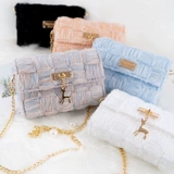 Тканая сумка Эми ручной работы в стиле ретро, сетчатая шерстяная сумка «сделай сам», материал Laoshu Xiaoxiang, косой подарок на одно плечо