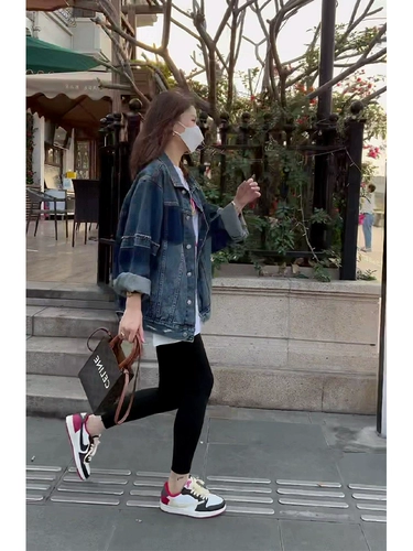 Осенняя небольшая тонкая джинсовая куртка, 2022 года, в стиле Шанель